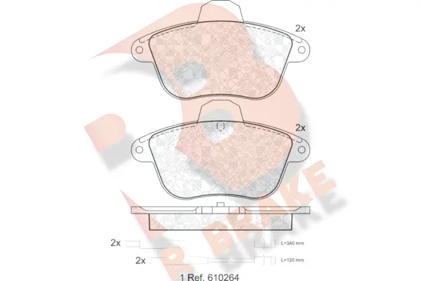 Brake Pad Set, disc brake (RB0856)