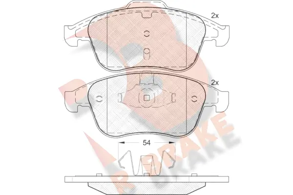 Brake Pad Set, disc brake (RB1918)