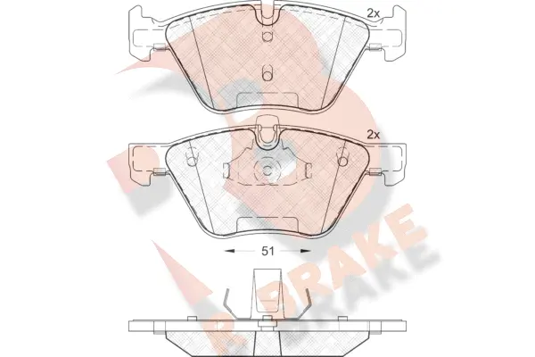 Brake Pad Set, disc brake (RB1683)