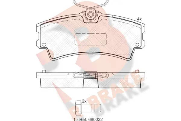 Brake Pad Set, disc brake (RB1960)
