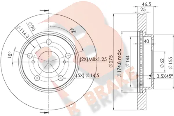 Brake Disc (78RBD22881)