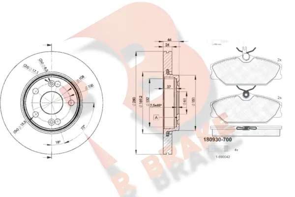 Brake Kit, disc brake (3R09306198)