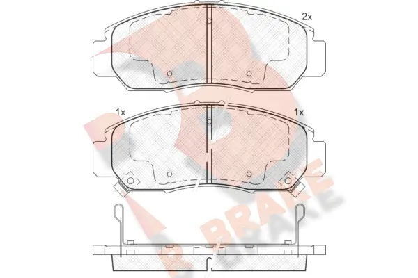 Brake Pad Set, disc brake (RB1543)