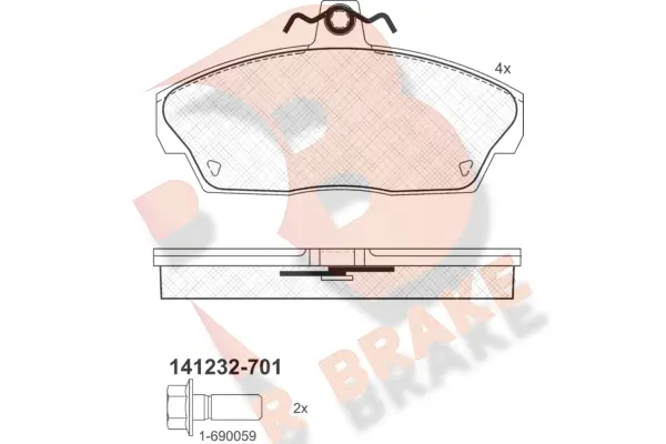 Brake Pad Set, disc brake (RB1232-701)