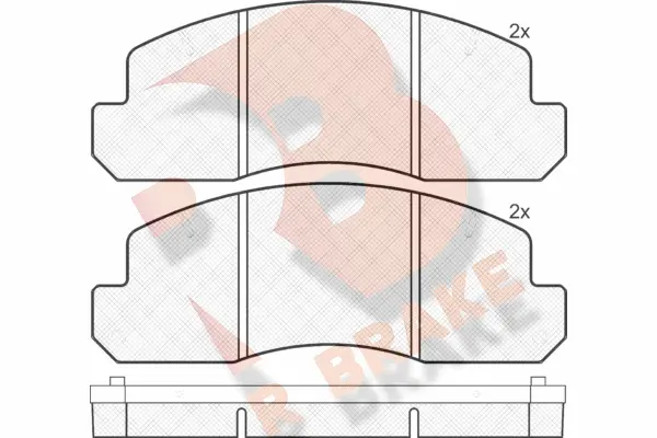 Brake Pad Set, disc brake (RB1044)