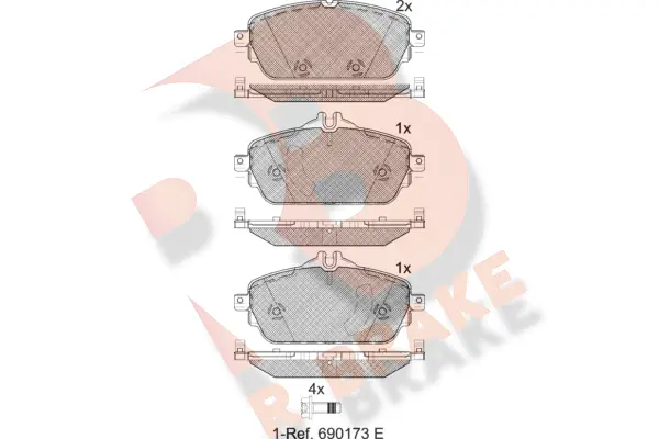 Brake Pad Set, disc brake (RB2212)
