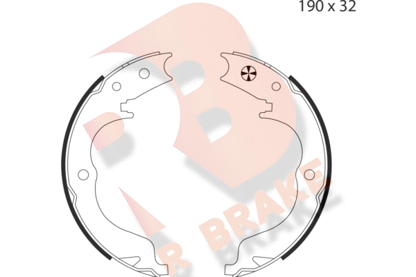 Brake Shoe Set, parking brake (79RBPB4036)