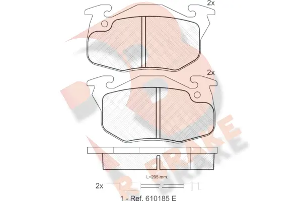 Brake Pad Set, disc brake (RB0633)