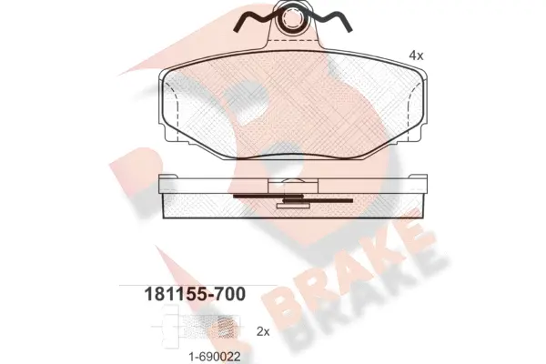 Brake Pad Set, disc brake (RB1155-700)