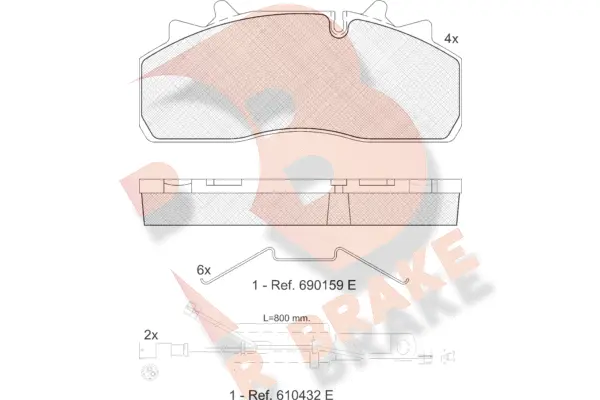 Brake Pad Set, disc brake (RB1623-225)