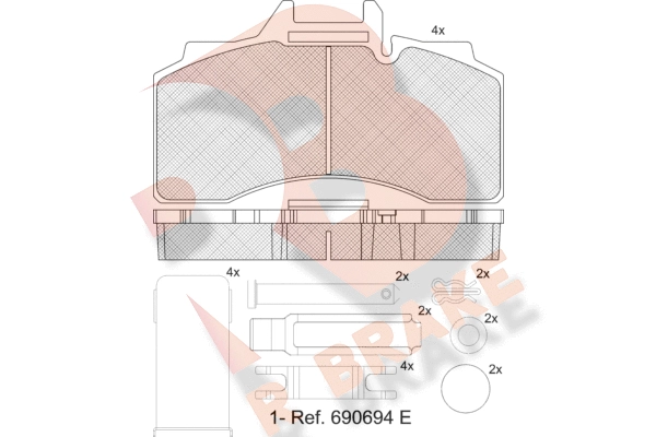 Brake Pad Set, disc brake (RB2047-066)
