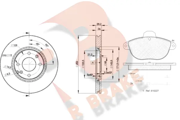 Brake Kit, disc brake (3R11547406)