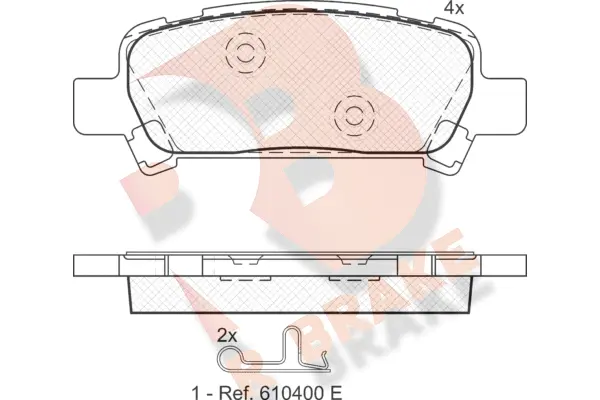 Brake Pad Set, disc brake (RB1736)