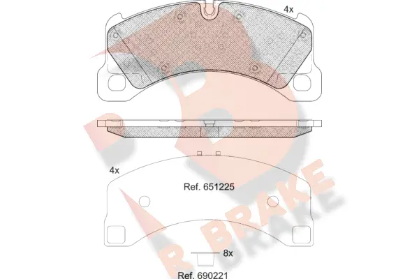 Brake Pad Set, disc brake (RB2206)