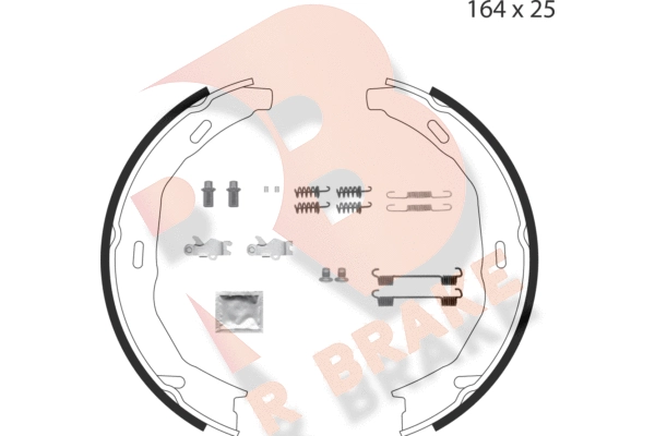 Brake Shoe Set, parking brake (79RBPB4014)
