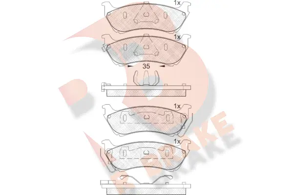 Brake Pad Set, disc brake (RB1277)