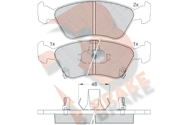 Brake Pad Set, disc brake (RB1235)