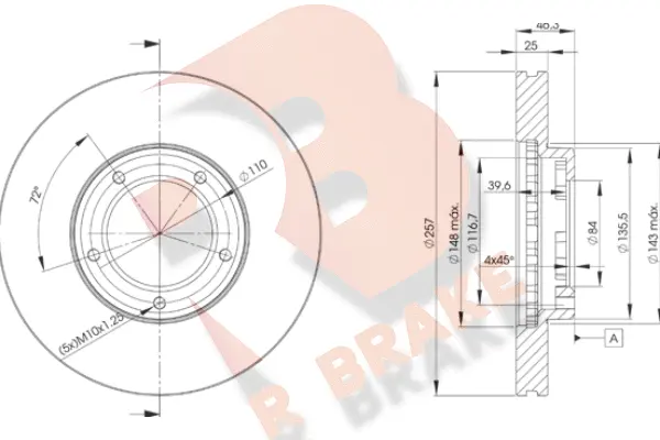 Brake Disc (78RBD25180)