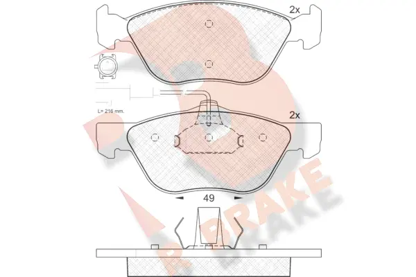 Brake Pad Set, disc brake (RB1283)