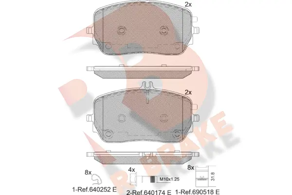 Brake Pad Set, disc brake (RB2365)