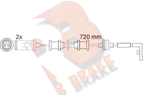Warning Contact, brake pad wear (610444RB)