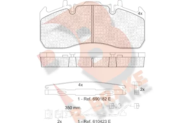 Brake Pad Set, disc brake (RB1841-122)