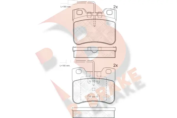 Brake Pad Set, disc brake (RB0788-203)