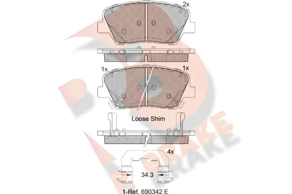 Brake Pad Set, disc brake (RB2147)