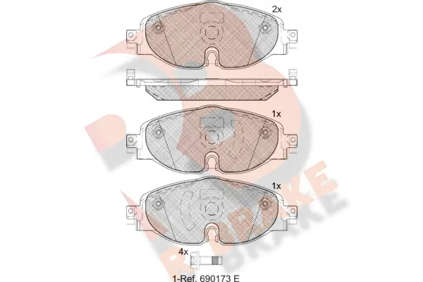 Brake Pad Set, disc brake (RB2111-204)