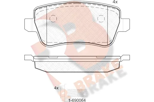 Brake Pad Set, disc brake (RB1763)