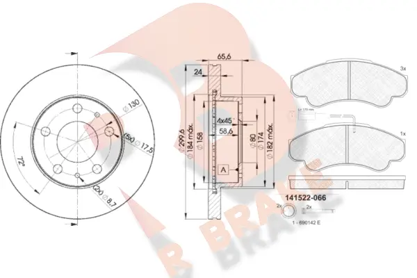 Brake Kit, disc brake (3R15224682)