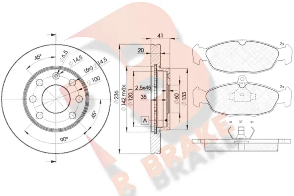 Brake Kit, disc brake (3R08581440)