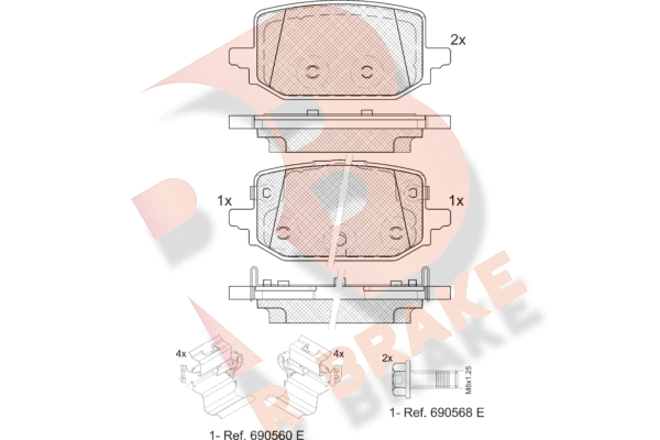 Brake Pad Set, disc brake (RB2466)