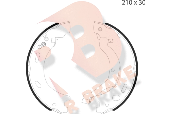 Brake Shoe Set, parking brake (79RBPB4026)