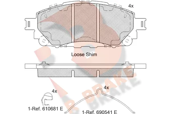 Brake Pad Set, disc brake (RB2296)