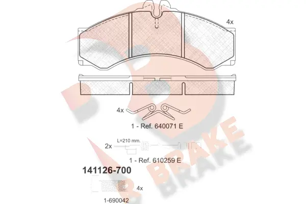 Brake Pad Set, disc brake (RB1126-700)