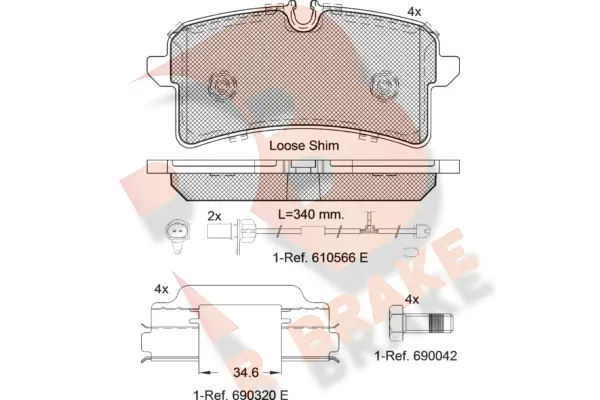 Brake Pad Set, disc brake (RB2159)