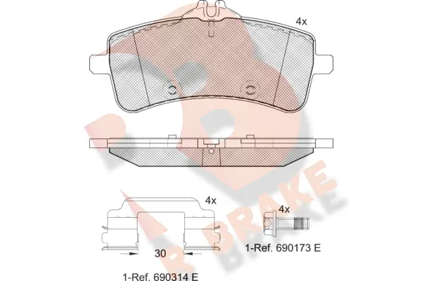 Brake Pad Set, disc brake (RB2218)