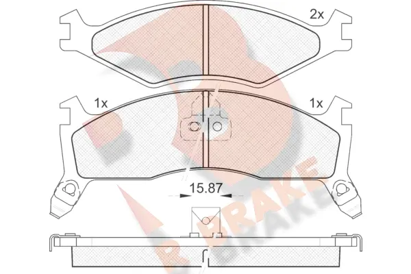 Brake Pad Set, disc brake (RB1270-205)