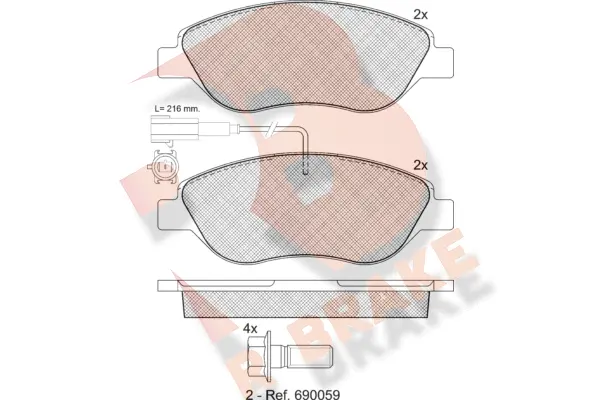 Brake Pad Set, disc brake (RB1445-203)