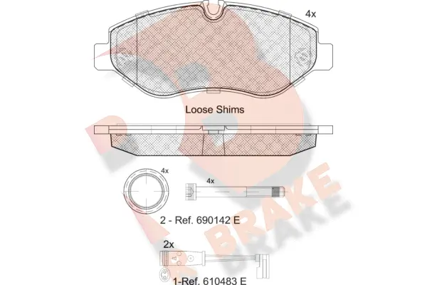 Brake Pad Set, disc brake (RB1786-203)