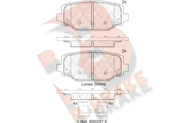 Brake Pad Set, disc brake (RB2053)