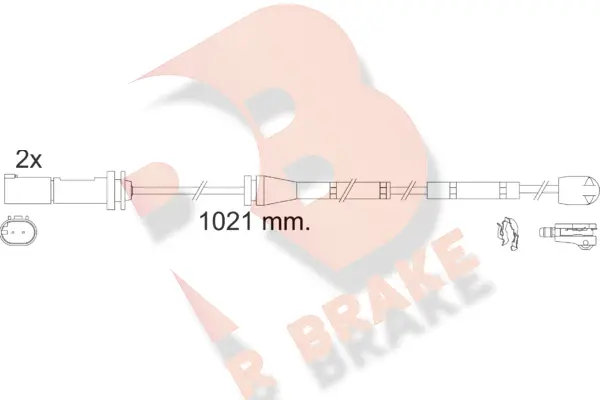 Warning Contact, brake pad wear (610554RB)