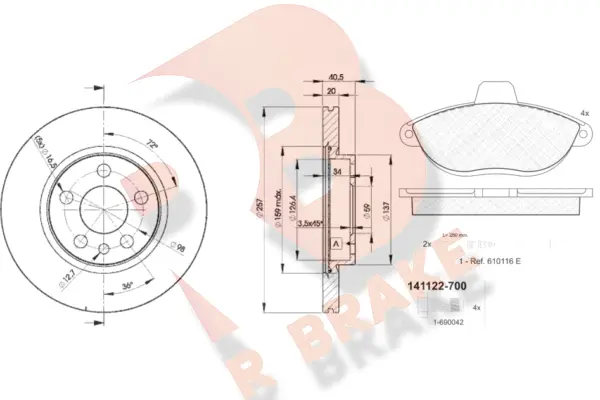 Brake Kit, disc brake (3R11224683)