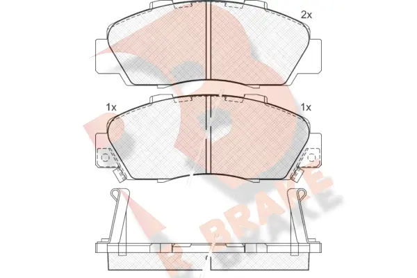 Brake Pad Set, disc brake (RB1019)