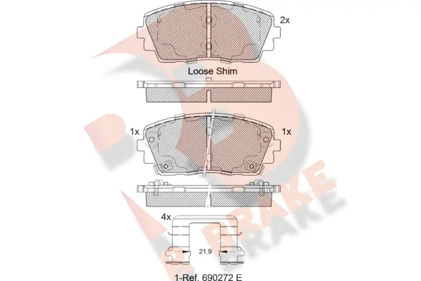 Brake Pad Set, disc brake (RB2034-233)