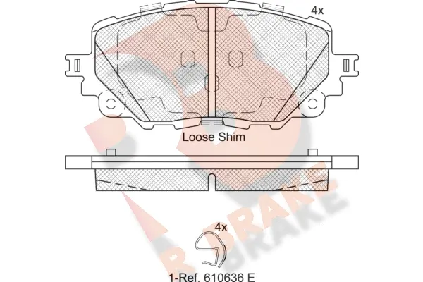 Brake Pad Set, disc brake (RB2251)