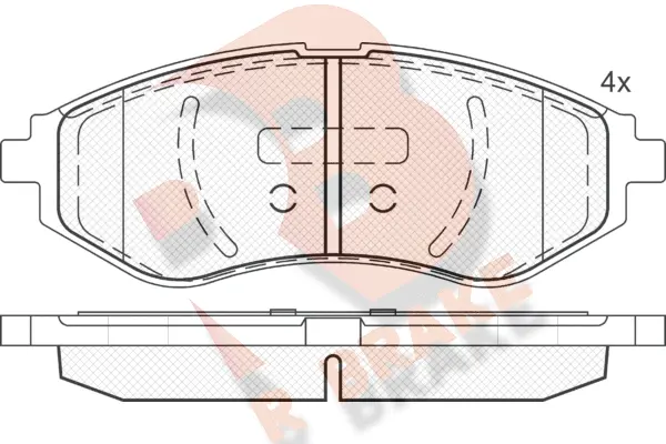 Brake Pad Set, disc brake (RB1566)