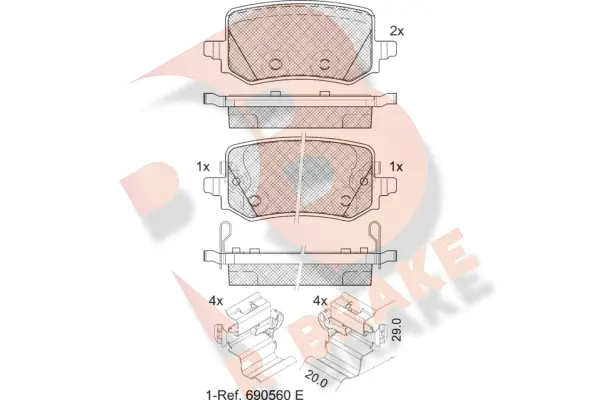 Brake Pad Set, disc brake (RB2421)