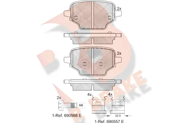 Brake Pad Set, disc brake (RB2347)